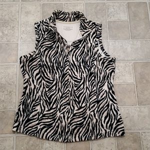 Charter Club Zebra Print Vest